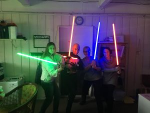 The Center's Executive Team and resident Jedi Masters are ready to take on the dark side...or is it the light? Depends on the day :)