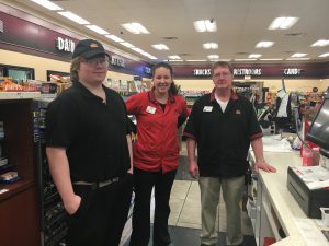 The Amazing team at Casey's: Derek, Paige, and Bill!